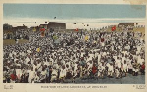 Mottagning av Lord Kitchener, på Omdurman, c1898 (färgat foto) av English Photographer
