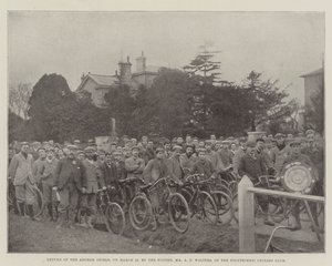 Return of the Anchor Shield, den 23 mars, av vinnaren, Mr A E Walters, från Polytechnic Cycling Club av English Photographer