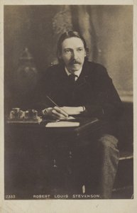 Robert Louis Stevenson (1850-1894), skotsk romanförfattare, poet och reseskribent av English Photographer