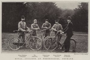 Kungliga cyklister på Fredensborg, Danmark av English Photographer