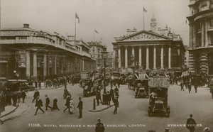 Royal Exchange och Bank of England, London av English Photographer