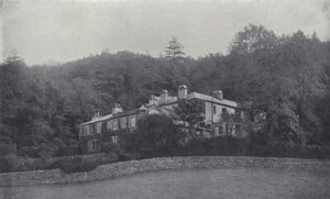Ruskins hem, Brantwood, i Lake Country (s/v foto) av English Photographer