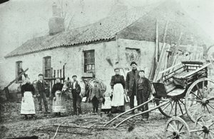 Saint Gothard Road: gårdsstugor, 1880 av English Photographer