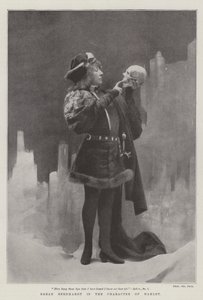 Sarah Bernhardt i karaktären Hamlet av English Photographer