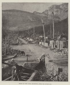 Scen i Port Louis, Mauritius, efter orkanen av English Photographer