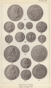 Skotska mynt, Charles II, James VII (s/v foto) av English Photographer