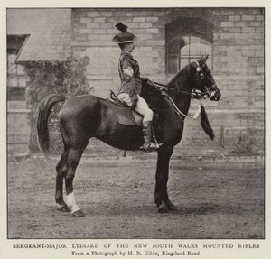 Sergeant-Major Lydiard från New South Wales Mounted Rifles av English Photographer