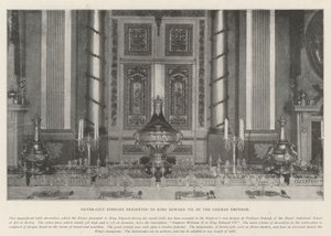 Silver-Gilt Epergne presenterad till kung Edward VII av den tyske kejsaren av English Photographer