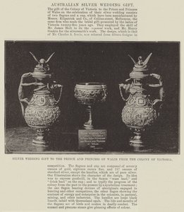 Silverbröllopspresent till prinsen och prinsessan av Wales från kolonin Victoria av English Photographer