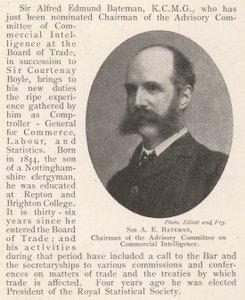 Sir A E Bateman, ordförande för den rådgivande kommittén för kommersiell underrättelseverksamhet av English Photographer