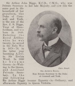 Sir Arthur Bigge, ny privat sekreterare för hertigen av Cornwall och York av English Photographer