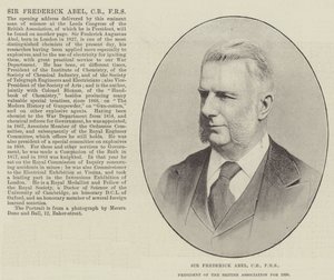 Sir Frederick Abel, CB, FRS, ordförande för British Association för 1890 av English Photographer