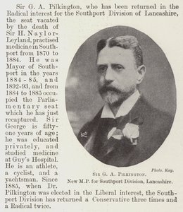 Sir GA Pilkington, ny MP för Southport Division, Lancashire av English Photographer