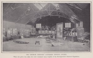 Sir George Newnes täckta tennisbana (svartvitt foto) av English Photographer