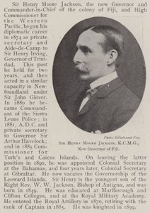 Sir Henry Moore Jackson, KCMG, ny guvernör i Fiji av English Photographer