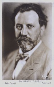 Sir Henry Wood, engelsk dirigent (s/v foto) av English Photographer