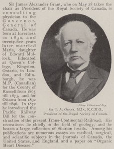 Sir J A Grant, MD, KCMG, ordförande för Royal Society of Canada av English Photographer