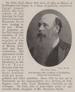 Sir John Aird, New Baronet, som som borgmästare i Paddington välkomnade Lord Roberts av English Photographer