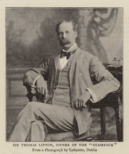 Sir Thomas Lipton, ägare av Shamrock av English Photographer