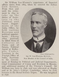 Sir W Lee-Warner, KCSI, ny medlem av Indiens råd av English Photographer