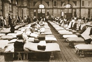 Övernattning: Lilla salen, Alexandra Palace, illustration från tyska fångar i Storbritannien (fotogravyr) av English Photographer