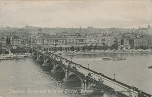 Somerset House och Waterloo Bridge, London av English Photographer