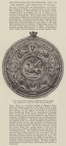 South Wales Silver Shield, presenterad för prinsen och prinsessan av Wales på deras silverbröllop av English Photographer