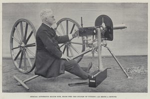 Special Automatic Maxim Gun, gjord för Sultanen av Turkiet, 770 Shots a Minute (s/v foto) av English Photographer