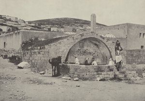St Marys Well, eller Jungfruns fontän, Nasaret, en plats som ofta besöks av Maria, Vår Herres Moder av English Photographer