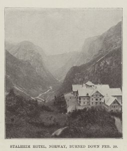 Stalheim Hotel, Norge, brann ner den 20 februari av English Photographer
