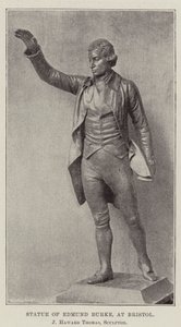 Staty av Edmund Burke, i Bristol, J Haward Thomas, skulptör av English Photographer
