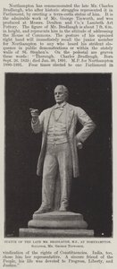 Staty av framlidne Mr Bradlaugh, MP, i Northampton, skulptör, Mr George Tinworth av English Photographer