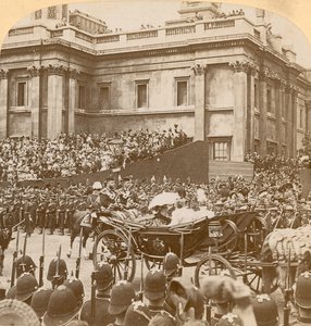 Stereografiskt tryck av Queen Victorias Diamond Jubilee av English Photographer