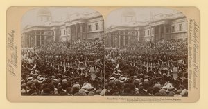 Stereografiskt tryck av Queen Victorias Diamond Jubilee av English Photographer