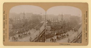 Stereografiskt tryck av Queen Victorias Diamond Jubilee av English Photographer
