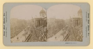 Stereoskopiskt tryck av drottning Victorias diamantjubileum, 28 juni 1897 av English Photographer