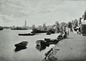 Strand-on-the-Green, Hounslow: allmän bild, 1895 av English Photographer