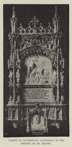 Tablett i Canterbury Cathedral till minnet av Dr Beaney av English Photographer