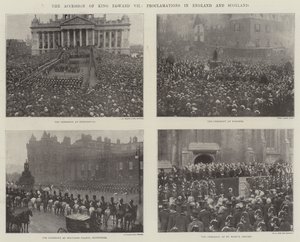 Kung Edward VII:s anslutning, proklamationer i England och Skottland