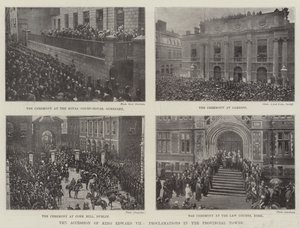 Kung Edward VII:s anslutning, proklamationer i provinsstäderna av English Photographer