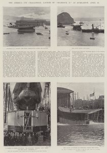 America Cup Challenger, lansering av Shamrock II i Dumbarton, 20 april av English Photographer