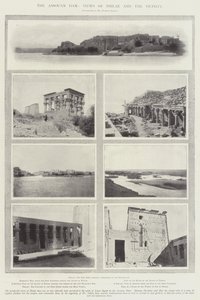 Assouan-dammen, utsikt över Philae och närområdet av English Photographer