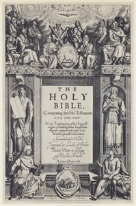 The Bible, R Barker 1611 (s/v foto) av English Photographer