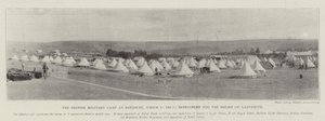 Det brittiska militärlägret vid Estcourt, som förstärks för hjälpen av Ladysmith av English Photographer