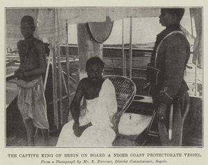 Den fångna kungen av Benin ombord på ett Nigerkustprotektoratfartyg av English Photographer