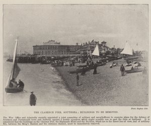 Clarence Pier, Southsea, byggnader som ska tas bort, 2 maj 1896 av English Photographer