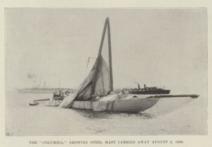 Columbia, som visar Steel Mast bortförd 2 augusti 1899 av English Photographer