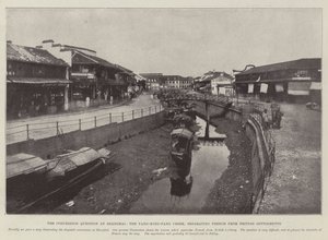 Koncessionsfrågan i Shanghai, Yang-King-Pang Creek, som skiljer franska från brittiska bosättningar av English Photographer