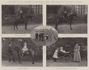 Den direkta arvslinjen till den brittiska tronen, prinsen av Wales barn av English Photographer