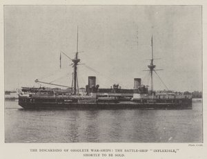 Kasseringen av föråldrade krigsfartyg, Battle-Ship Inflexible, kommer snart att säljas av English Photographer